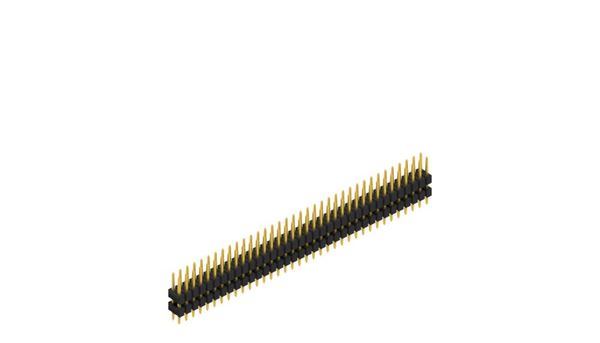 SL-6-071-72-G | 2.54mmピッチ 基板対基板 段重ね用ピンヘッダー2列（基板間7.1mm）