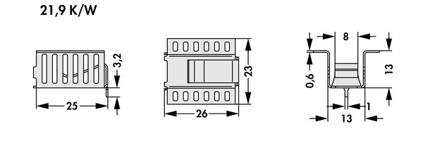 Fischer Elektronik FK 268 MI 220 H クリップオンヒートシンク
