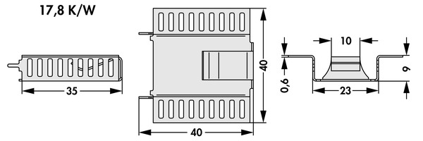Fischer Elektronik FK 279 MI 247 V クリップオンヒートシンク