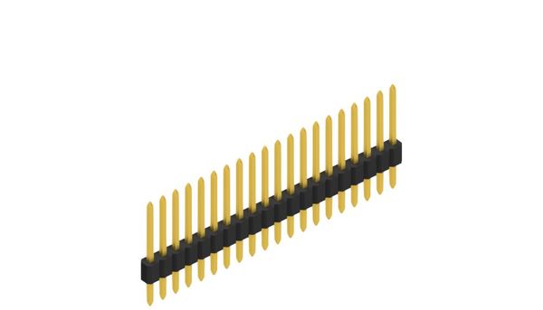 SLV-N-1-055-20-G | 1.27mmピッチ ピンヘッダー 20ピン連結（0.4mm角ピン） Fischer Elektronik