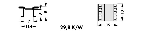 FK 251 08 LF PAK Fischer 表面実装用ヒートシンク