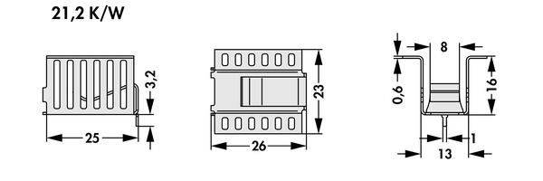 Fischer Elektronik FK 270 MI 220 H クリップオンヒートシンク