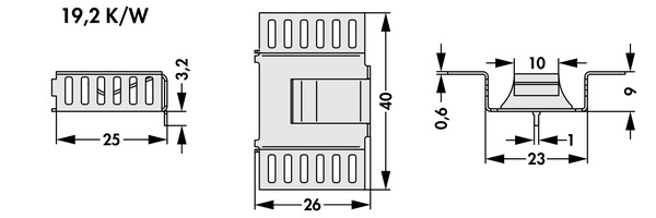 Fischer Elektronik FK 277 MI 247 H クリップオンヒートシンク