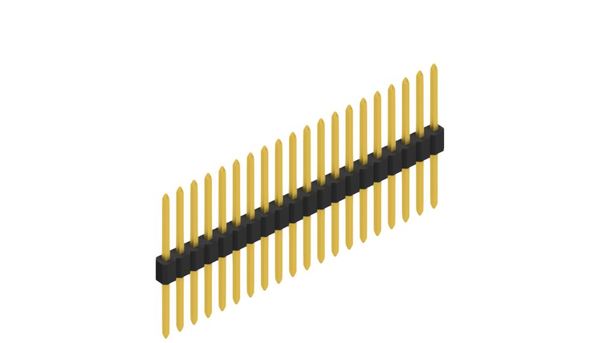 SLV-N-11-055-20-G | 1.27mmピッチ ピンヘッダー 20ピン連結（0.4mm角ピン） Fischer Elektronik