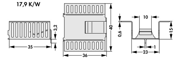 Fischer Elektronik FK 282 MI 247 H クリップオンヒートシンク