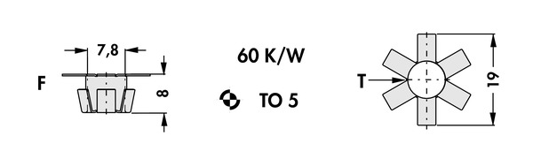 KK 562 GS | TO5パッケージ用ヒートシンク