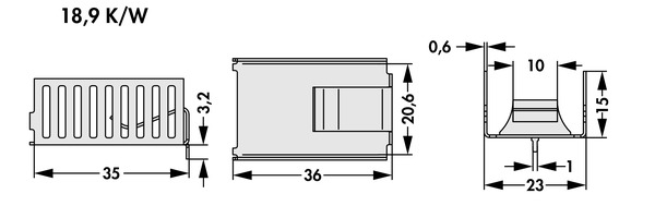 Fischer Elektronik FK 276 MI 247 H クリップオンヒートシンク