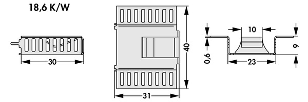 Fischer Elektronik FK 278 MI 247 O クリップオンヒートシンク