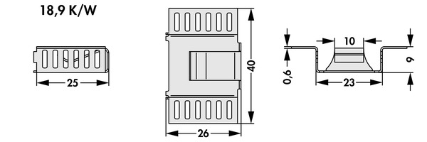 Fischer Elektronik FK 277 MI 247 O クリップオンヒートシンク