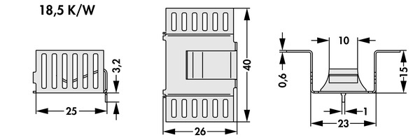 Fischer Elektronik FK 280 MI 247 H クリップオンヒートシンク