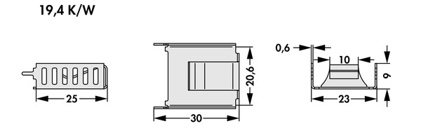 Fischer Elektronik FK 271 MI 247 V クリップオンヒートシンク