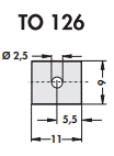 TO-126 パッケージ用半導体用放熱シート（シリコンラバーシート）