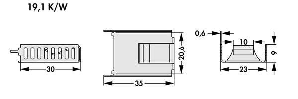 Fischer Elektronik FK 272 MI 247 V クリップオンヒートシンク
