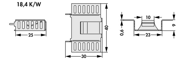 Fischer Elektronik FK 277 MI 247 V クリップオンヒートシンク
