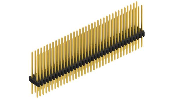 SLV-W-22-105-72-G | 1.27mm x 2.54mmピッチ スルーホール用ピンヘッダー 2列 72ピン（0.4mm角ピン）