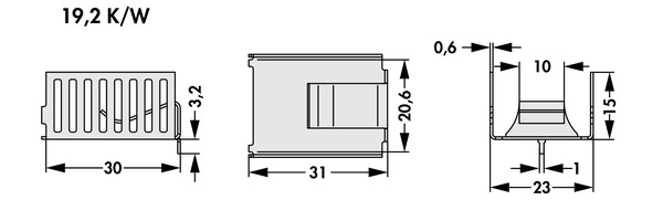 Fischer Elektronik FK 275 MI 247 H クリップオンヒートシンク