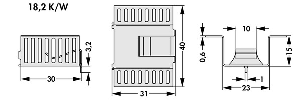 Fischer Elektronik FK 281 MI 247 H クリップオンヒートシンク