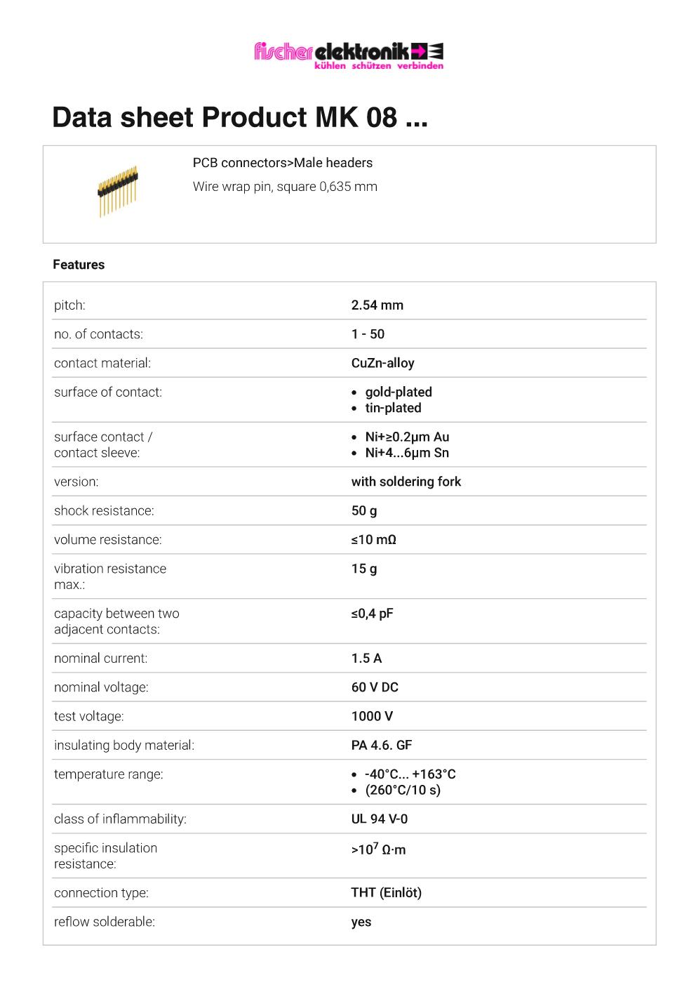 MK 08 ワイヤラップピン（2.54mm・THT）｜0.635mm角ピン・高信頼接続