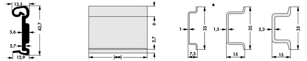 KL 35 K Fischer Elektronik ヒートシンク取り付けクリップ 35mmDINレール用