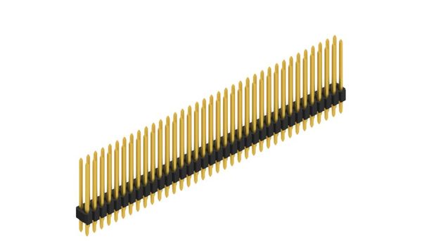 SLV-W-4-036-72-G | 1.27mmピッチ スルーホール用ピンヘッダー 2列 72ピン（0.4mm角ピン） Fischer Elektronik