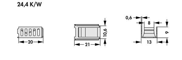 Fischer Elektronik FK  259 MI 220 O クリップオンヒートシンク (銅）