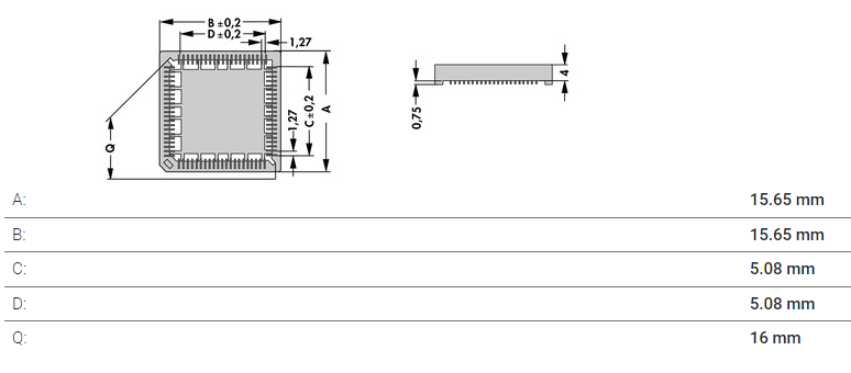 PLCC20SMD　ソケット