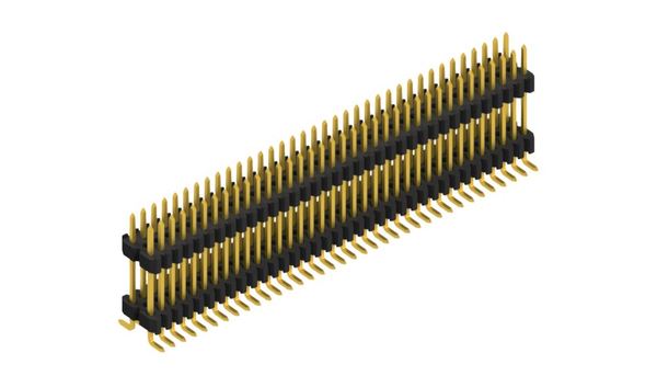 SLV-W-11-SMD-102-72-G | 1.27mm x 2.54ピッチ 段重ね用ピンヘッダー 2列 72ピン