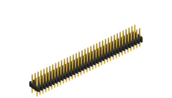 SLV-W-2-036-72-G | 1.27mm x 2.54mmピッチ スルーホール用ピンヘッダー 2列 72ピン（0.4mm角ピン） Fischer Elektronik