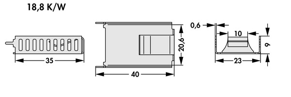 Fischer Elektronik FK 273 MI 247 V クリップオンヒートシンク
