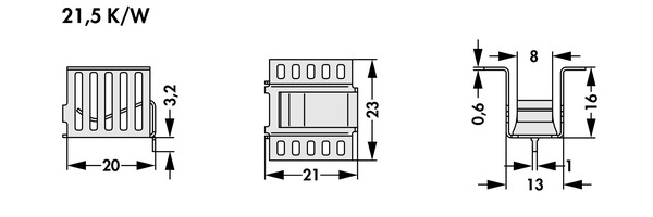 Fischer Elektronik FK 269 MI 220 H クリップオンヒートシンク