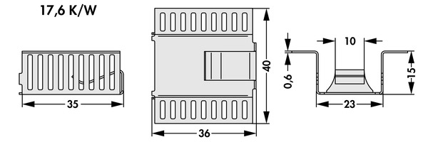 Fischer Elektronik FK 282 MI 247 O クリップオンヒートシンク