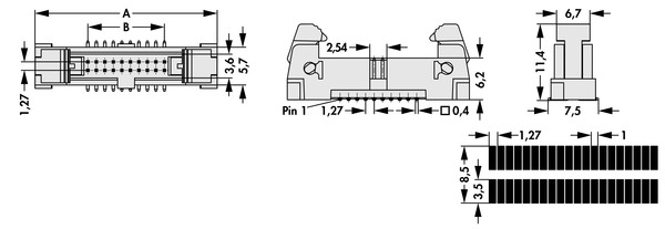 高保持・高信頼モデル：VSLV XX SMD G シリーズ ボックスヘッダー（ロック機構付き）