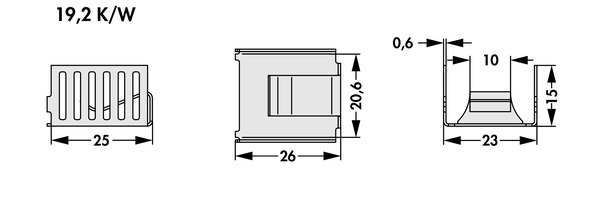 Fischer Elektronik FK 274 MI 247 O クリップオンヒートシンク
