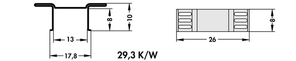 FK 244 08 D2 PAK | SMT SMD 銅ヒートシンク | Fischer Elektronik
