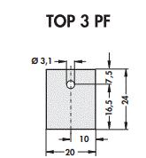 TOP-3-PF パッケージ用半導体用放熱シート（シリコンラバーシート）