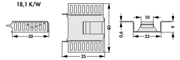 Fischer Elektronik FK 278 MI 247 V クリップオンヒートシンク