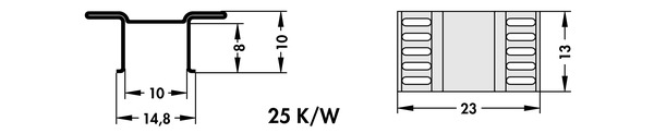 FK 244 13 D PAK | SMT SMD 銅ヒートシンク | Fischer Elektronik