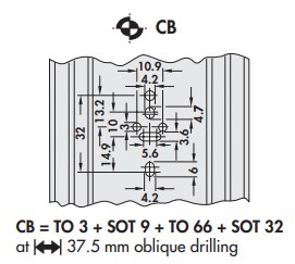 TO3, SOT9, TO66, SOT32 パッケージ用ネジ穴加工 Fischer Elektronik製押出成形ヒートシンク