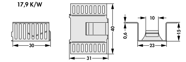 Fischer Elektronik FK 281 MI 247 O クリップオンヒートシンク