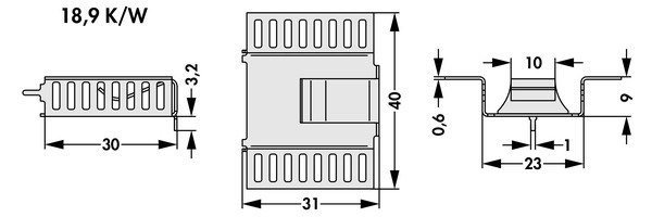 Fischer Elektronik FK 278 MI 247 H クリップオンヒートシンク