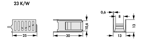 Fischer Elektronik FK  262 MI 220 V クリップオンヒートシンク (銅）