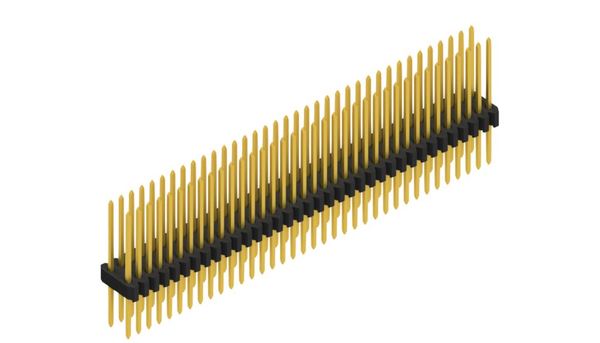 SLV-W-22-080-72-G | 1.27mm x 2.54mmピッチ スルーホール用ピンヘッダー 2列 72ピン（0.4mm角ピン） Fischer Elektronik