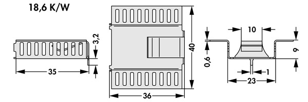 Fischer Elektronik FK 279 MI 247 H クリップオンヒートシンク