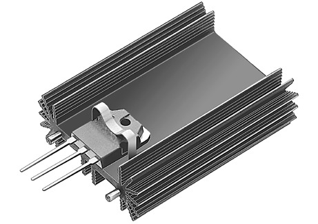 SK 459  基板取付用押出成形ヒートシンク トランジスタ クリップマウント（ソルダーピンあり）