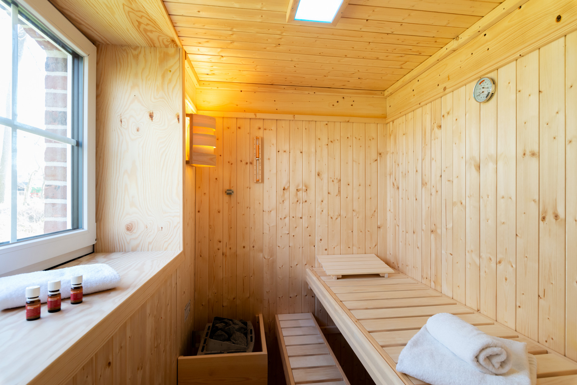 Ferienhaus auf Fehmarn mit eigener Sauna und Wellness-Bereich für bis zu 4 Personen.
