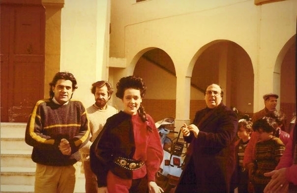 In questa foto da sinstra: Rino Sparascio,Gino Taurino, Cinzia Corrado, Don Mario Cavalera, il fondatore di Radio Gaudium.