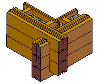 Wandkonstruktion mit Dämmebene - Blockhausbau - Neubau - Einfamilienhaus - Wohnhaus - Hausbau - Holzbau - Polarholz - Polarkiefer