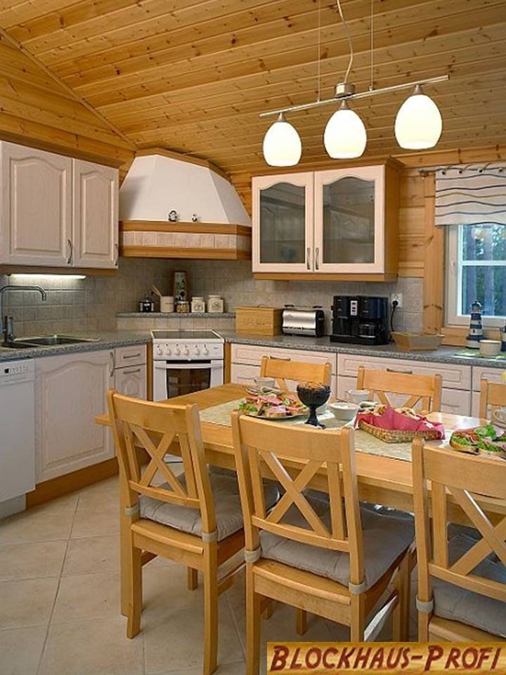 Holzhaus in Blockbauweise - Wohnküche - Blockhaus, Bauen, Holzhäuser, Wohnhaus, Planung, Blockhausbau, Architektenhaus, Einfamilienhaus, Architekt, Eigenheim, Neubau, Hanghaus, Wohnen, Blockhäuser bauen, Villa, Schwarzwald, Konstanz, Bodensee, Feldberg