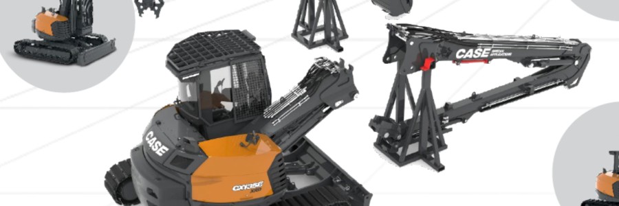 Neuer CASE CX24D mit Verstellausleger
