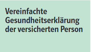 vereinfachte gesundheitserklärung wwk